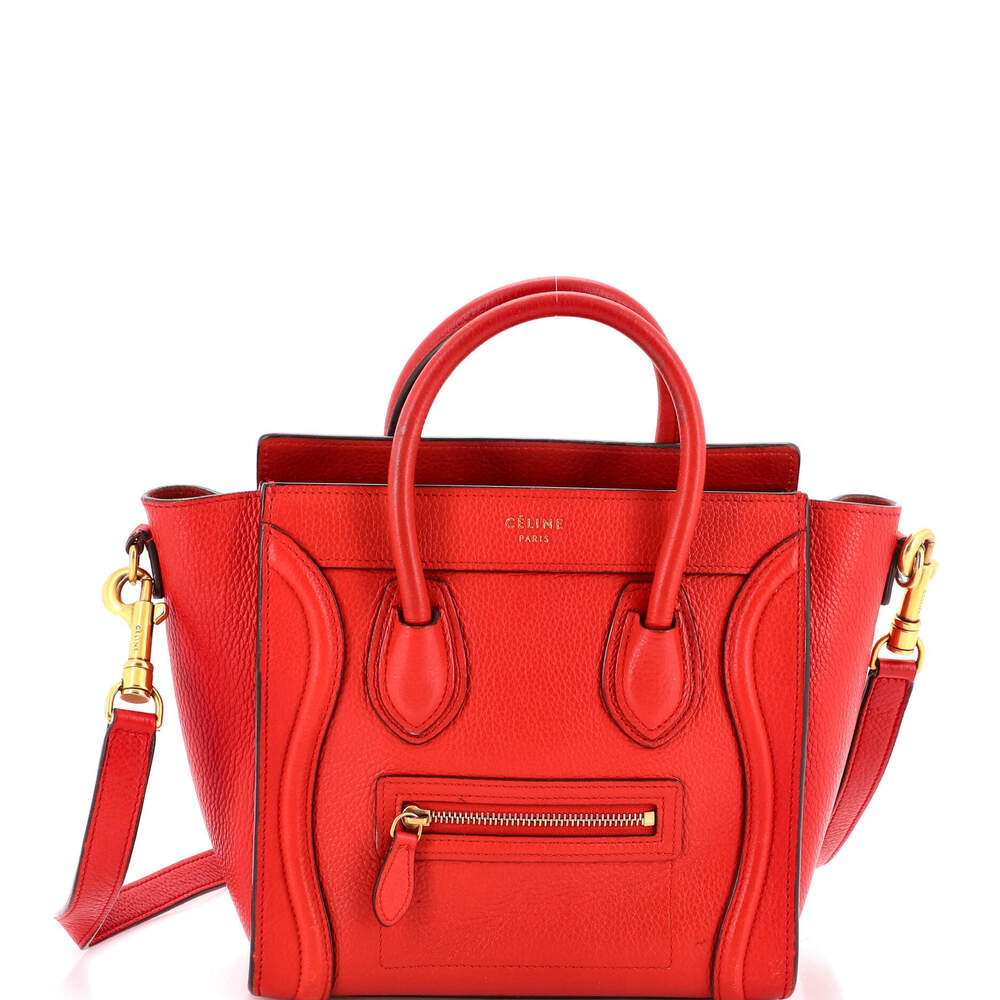 Celine Nano Luggage Bag Grainy Leather
